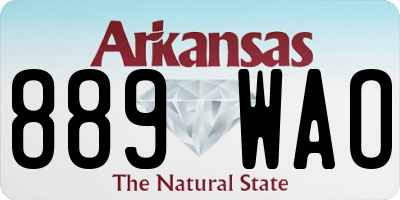 AR license plate 889WAO