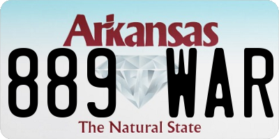 AR license plate 889WAR