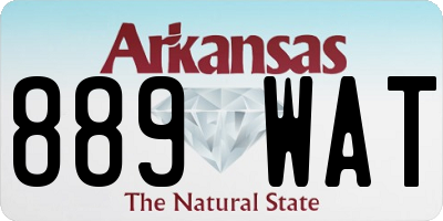 AR license plate 889WAT