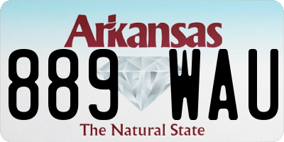 AR license plate 889WAU