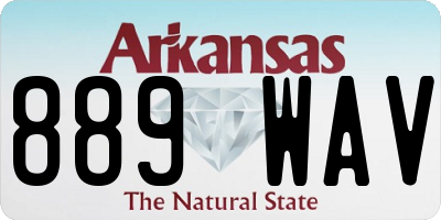 AR license plate 889WAV