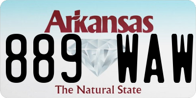 AR license plate 889WAW