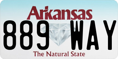 AR license plate 889WAY