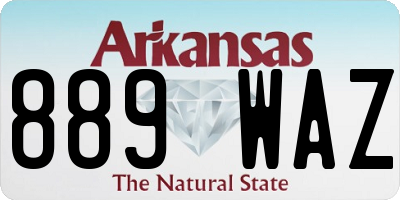 AR license plate 889WAZ