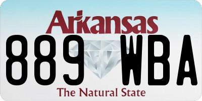 AR license plate 889WBA