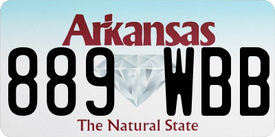 AR license plate 889WBB