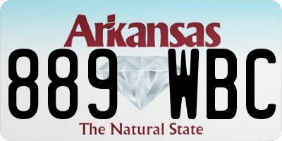 AR license plate 889WBC