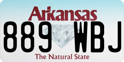 AR license plate 889WBJ