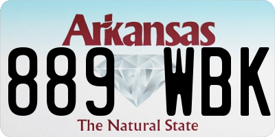 AR license plate 889WBK