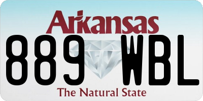 AR license plate 889WBL