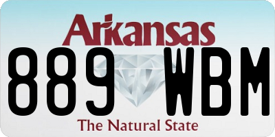 AR license plate 889WBM