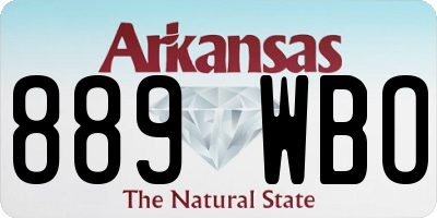 AR license plate 889WBO