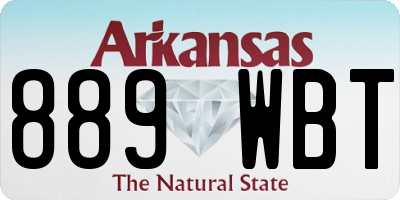 AR license plate 889WBT