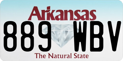 AR license plate 889WBV
