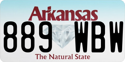 AR license plate 889WBW
