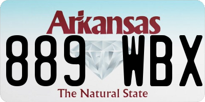AR license plate 889WBX