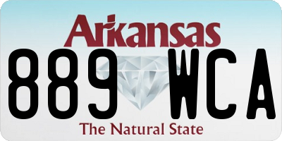AR license plate 889WCA
