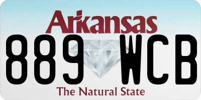 AR license plate 889WCB