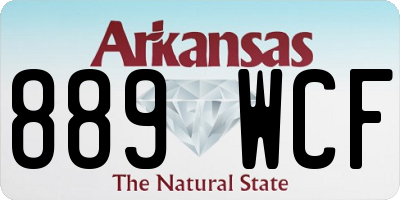 AR license plate 889WCF