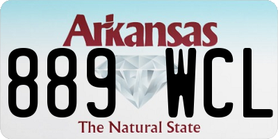 AR license plate 889WCL