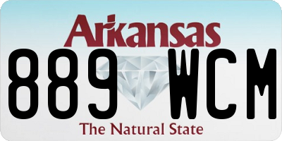 AR license plate 889WCM