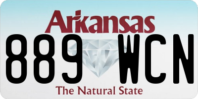 AR license plate 889WCN