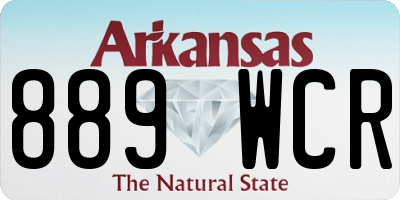 AR license plate 889WCR