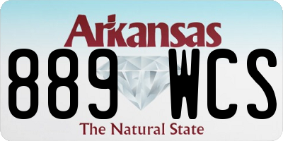 AR license plate 889WCS