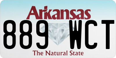 AR license plate 889WCT