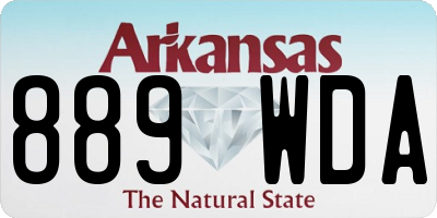 AR license plate 889WDA