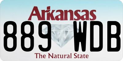 AR license plate 889WDB
