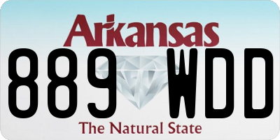 AR license plate 889WDD