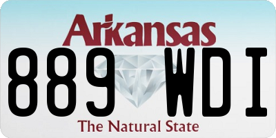 AR license plate 889WDI