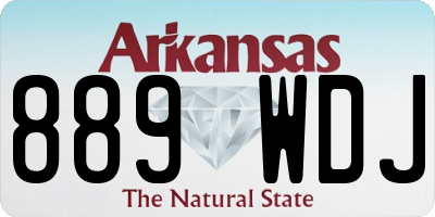 AR license plate 889WDJ