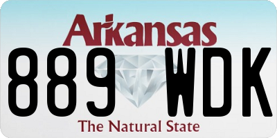 AR license plate 889WDK