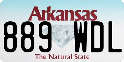 AR license plate 889WDL