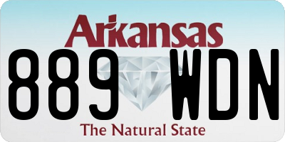 AR license plate 889WDN