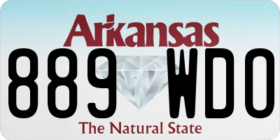 AR license plate 889WDO