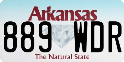 AR license plate 889WDR