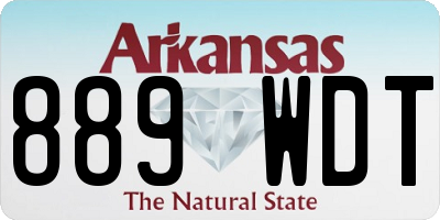 AR license plate 889WDT
