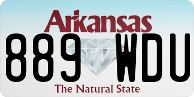 AR license plate 889WDU