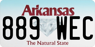 AR license plate 889WEC