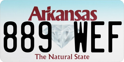AR license plate 889WEF