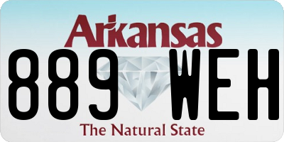 AR license plate 889WEH