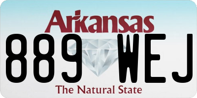 AR license plate 889WEJ