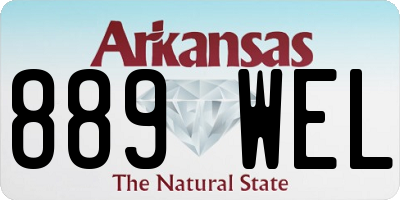 AR license plate 889WEL