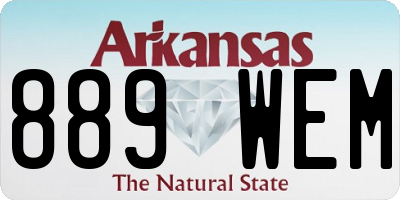AR license plate 889WEM
