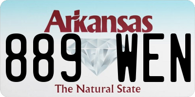 AR license plate 889WEN