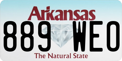 AR license plate 889WEO