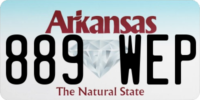 AR license plate 889WEP